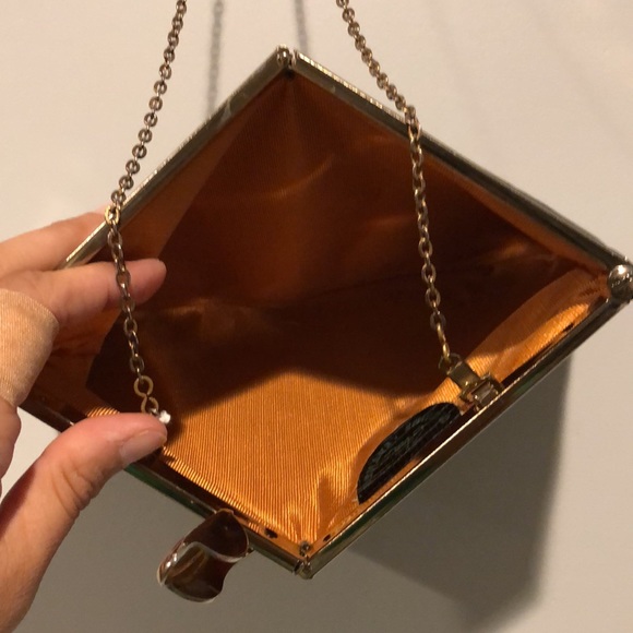 Etra Genuine Leather Vintage Chain Strap Shoulder Bag - Picture 5 of 6